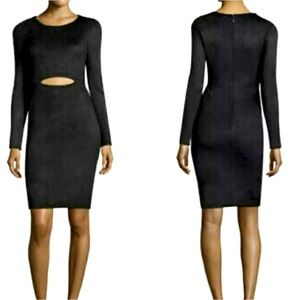 BCBGMaxAzria black faux suede dress. XXS